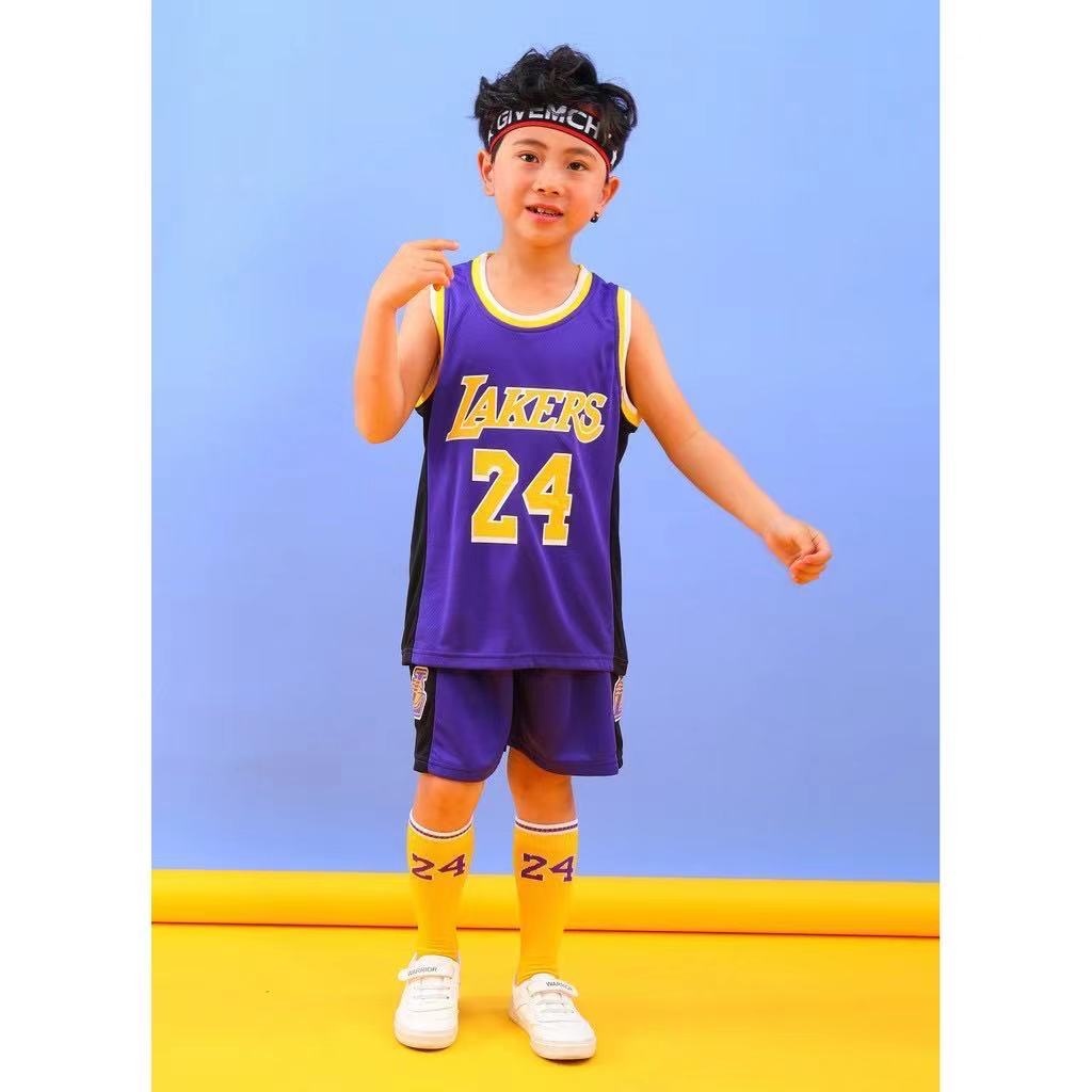 ❄ NBA Lakers Jersey 24 Kobe Bryant Jersey Kids Tops Shorts Jersey