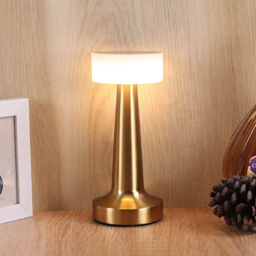 Vimite LED Touch Sensor Table Lamp USB Rechargeable Wireless Eye Protective Adjust Brilliant Night Light Decorative Desk Bedside Light for Bedroom Study Reading