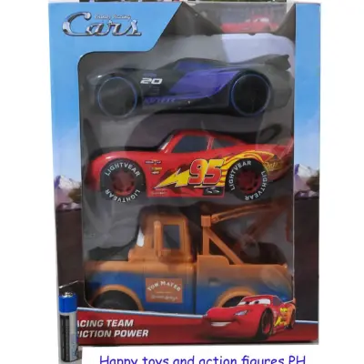 CARS LIGHTNING MCQUEEN, MATER AND JACKSON STORM CAR SET TOY FOR KIDS