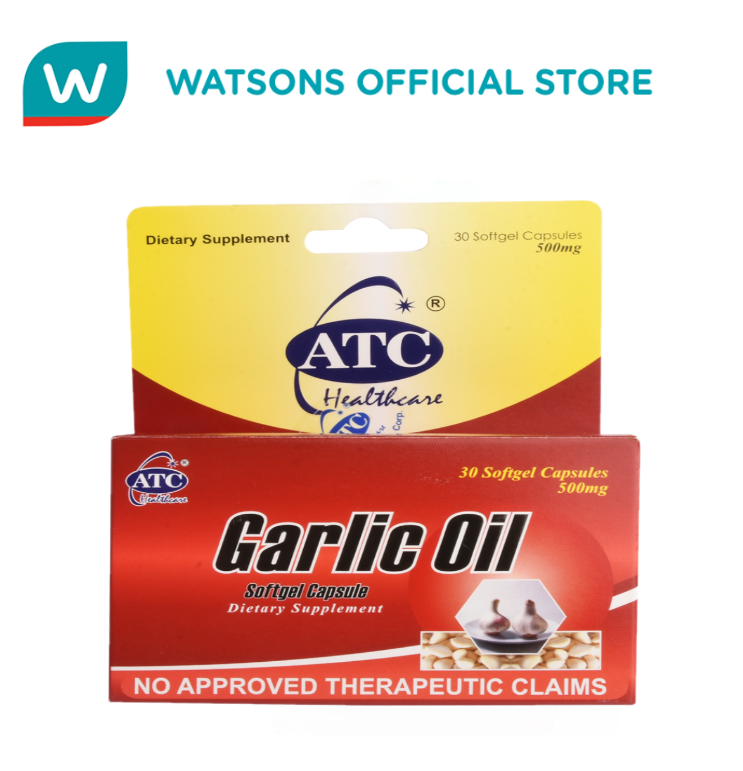 ATC Garlic Oil Softgels Cap 500mg (30 Capsules) Lazada PH