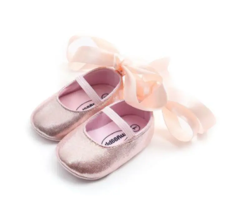 silver baby shoes