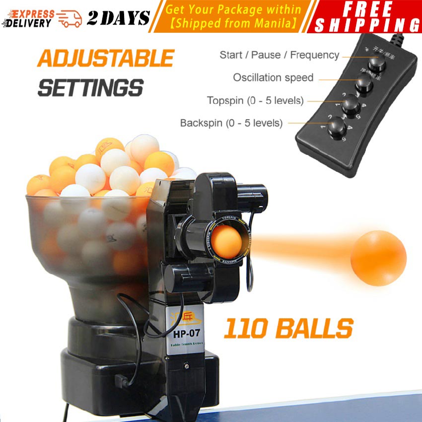 【Local Warehouse 】Adjustable Settings Table Tennis Robot Ping Pong ...