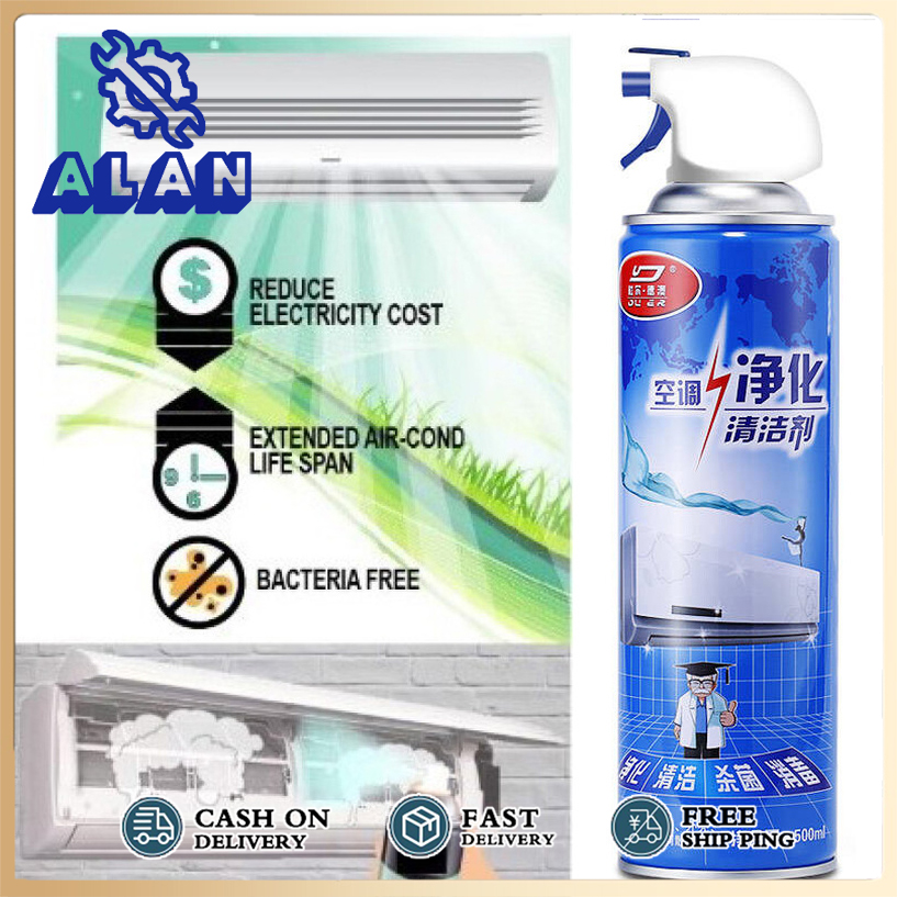 500ml Air Conditioner Cleaner Spray Disinfectant Air Spray Car/Home Aircon Cleaner Dust