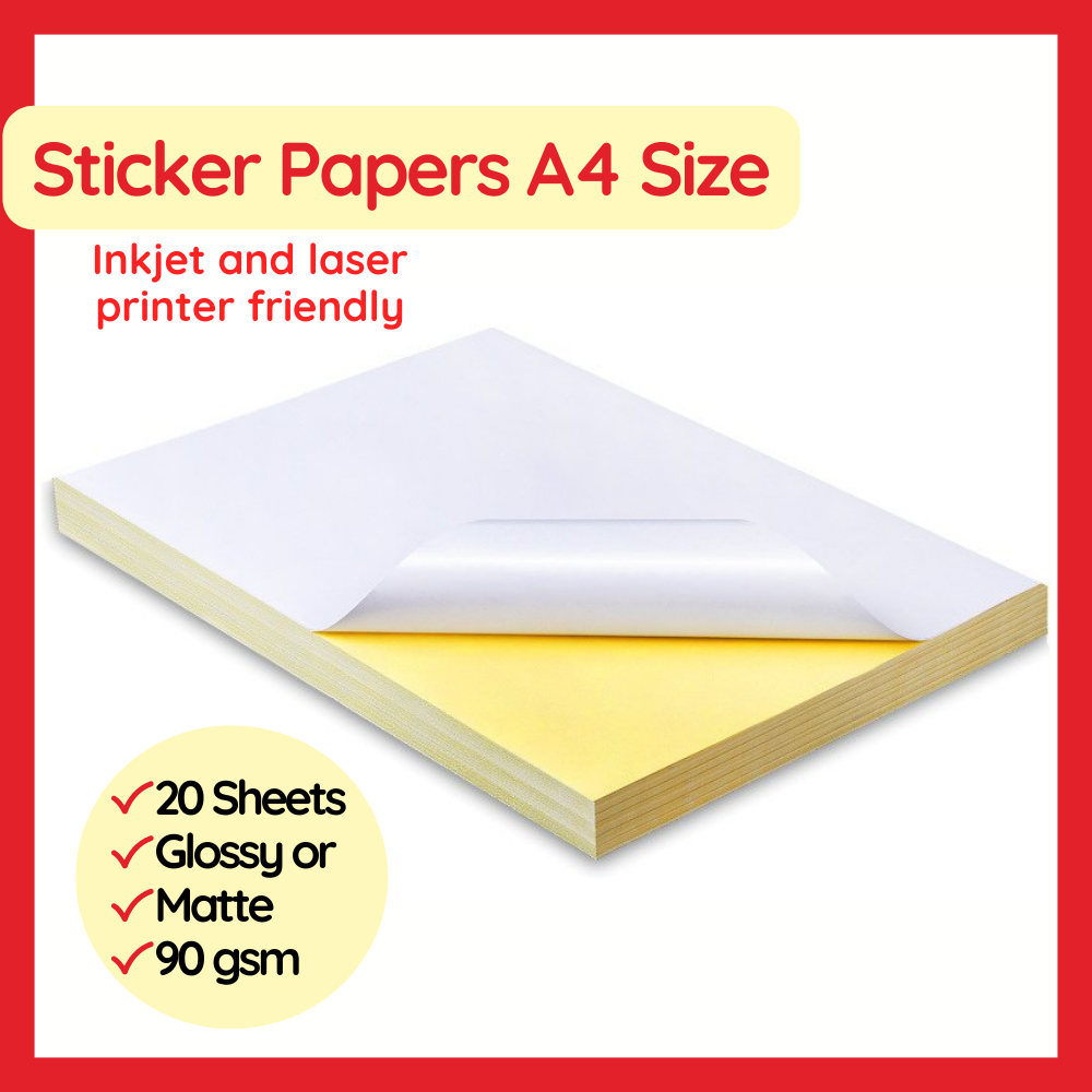 Sticker Paper For Inkjet And Laser Printer Friendly Sheets Lazada Ph