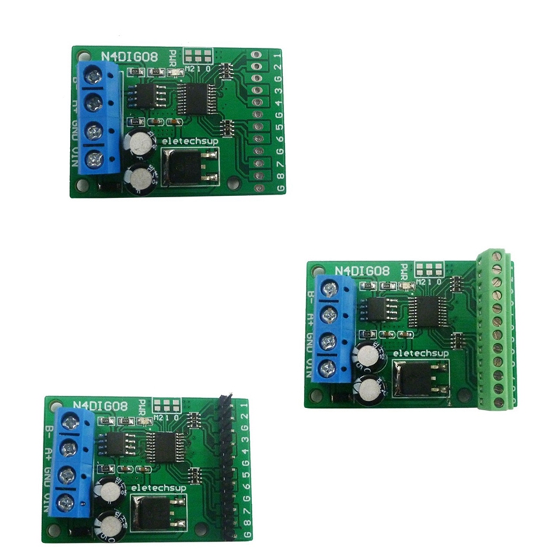 8Ch Input/Output Digital Switch TTL LvTTL CMOS RS485 IO Control Module Modbus Rtu Board for PLC Relay