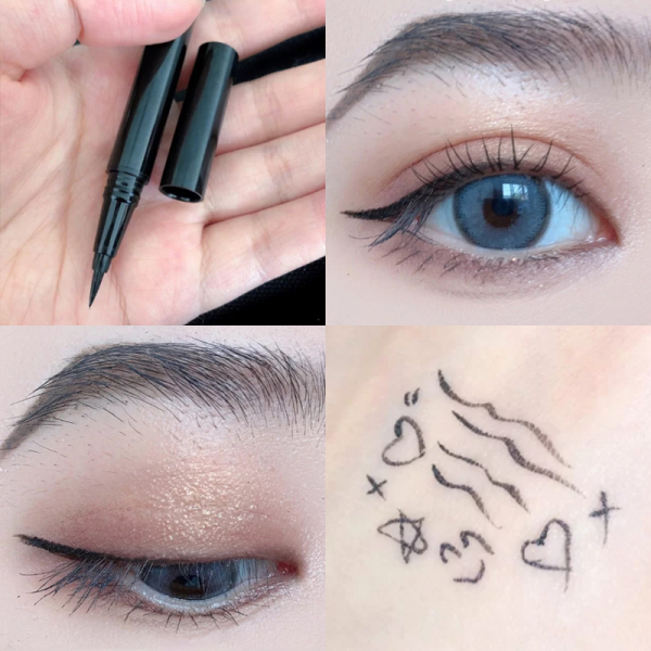 Korea unny liquid eyeliner pen long-lasting waterproof and non-smoothing very fine inner and outer glue pen black brown female beginners Youyi