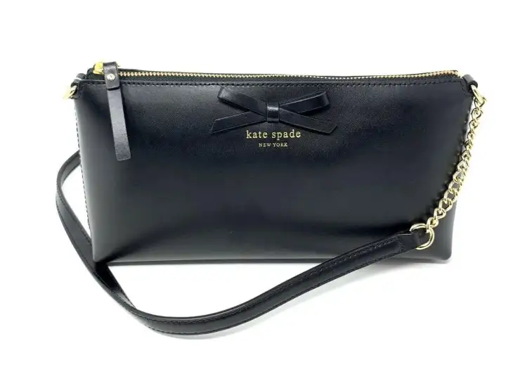 kate spade black crossbody with bow