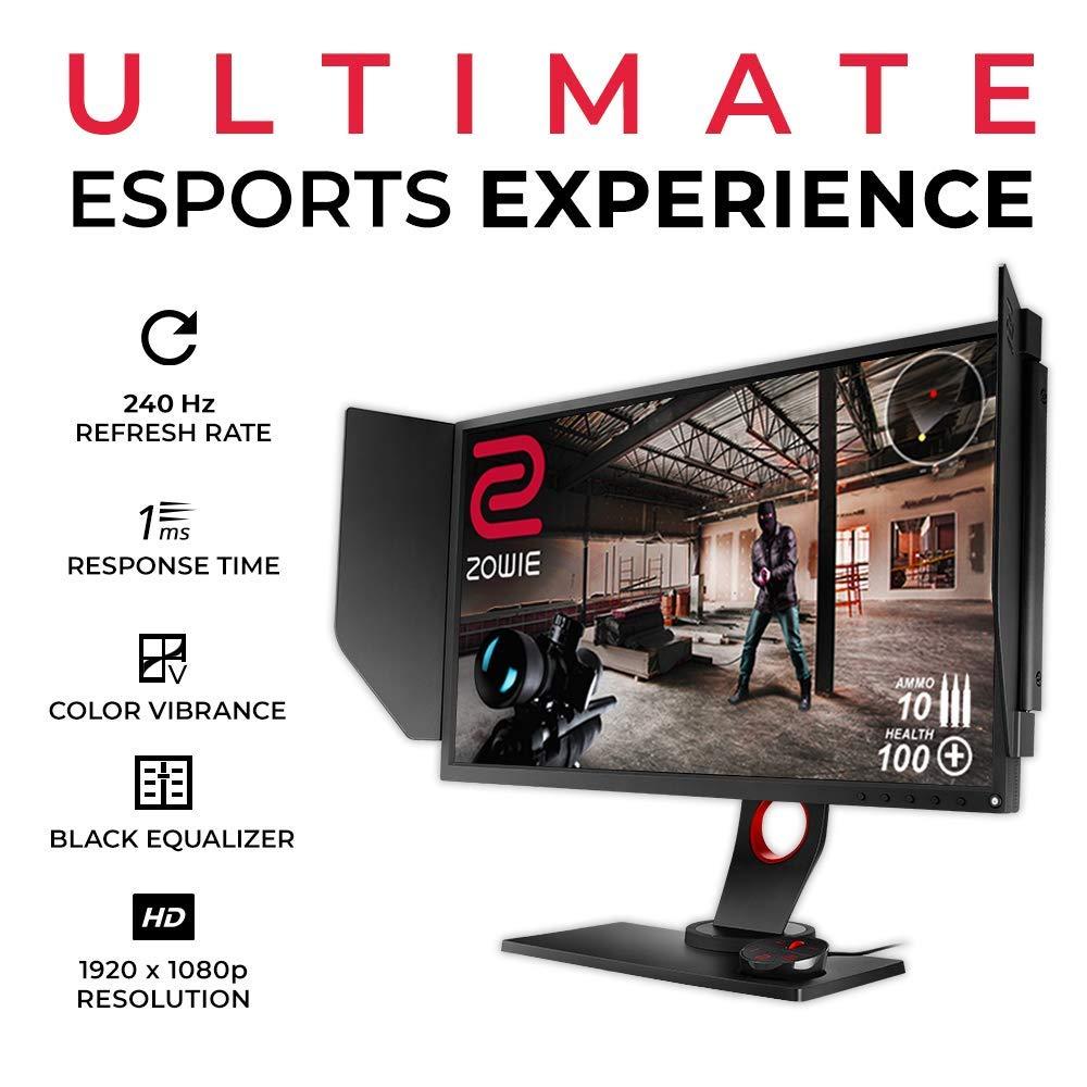 Height Adjustable 1080p S-Switch XL2740 Black Equalizer BenQ Zowie 27 inch 240Hz Esports Gaming Monitor Shield 1ms Response Time Color Vibrance 
