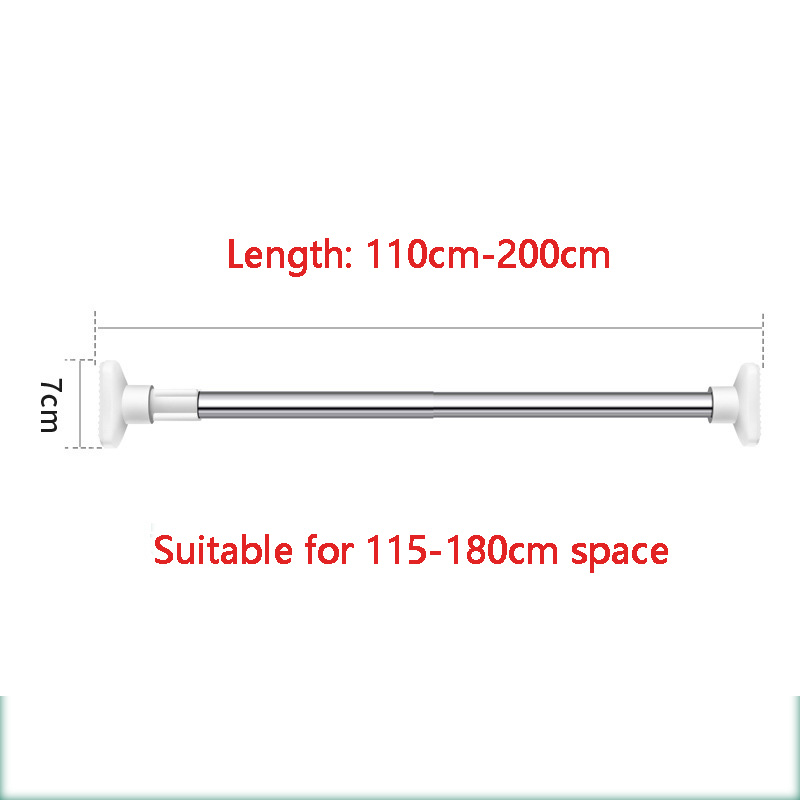 UNI Stainless steel non punching telescopic rod, curtain rod, door