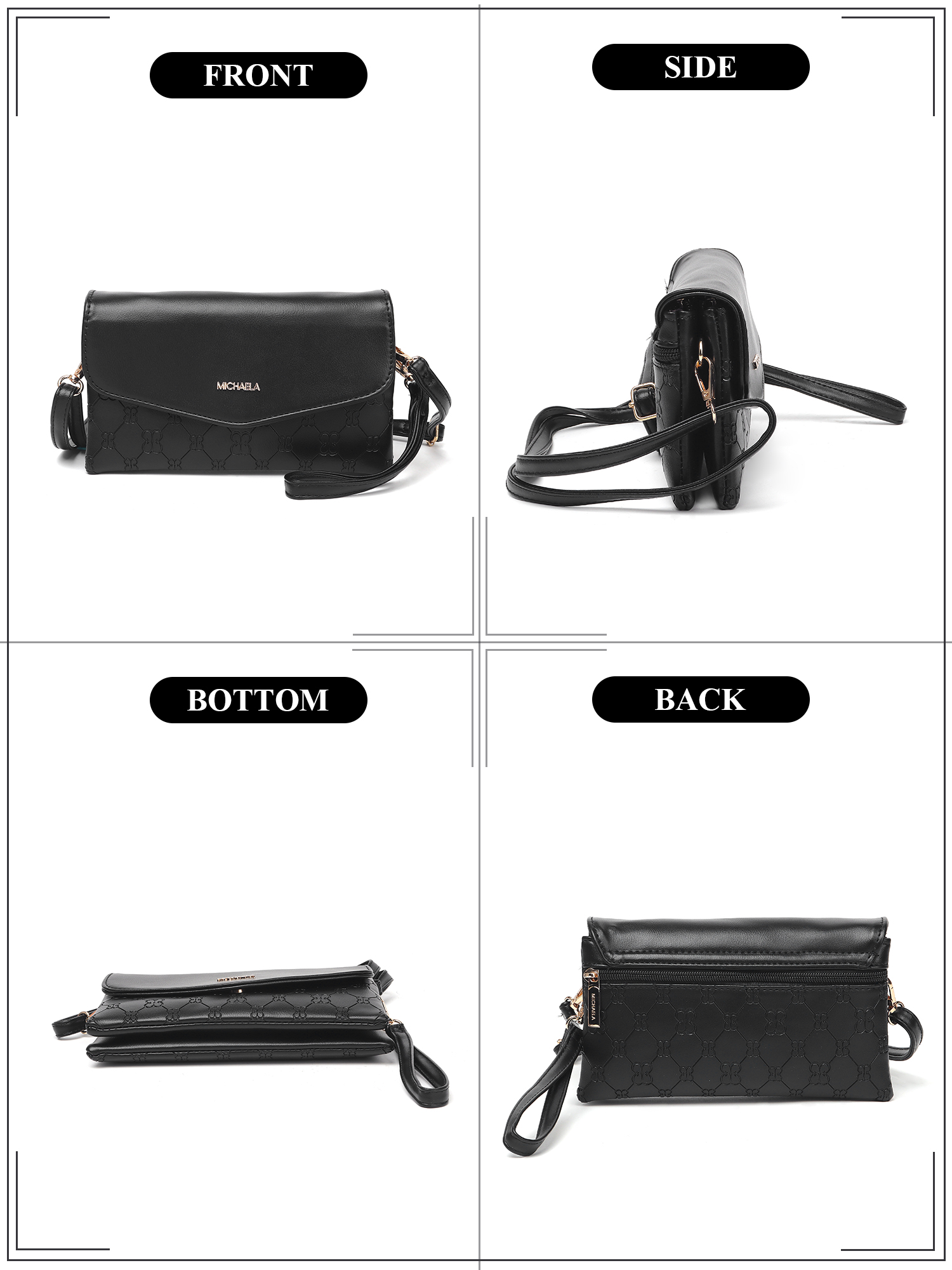 MICHAELA Envelope Flap Sling Bag Ways Carry with Detachable