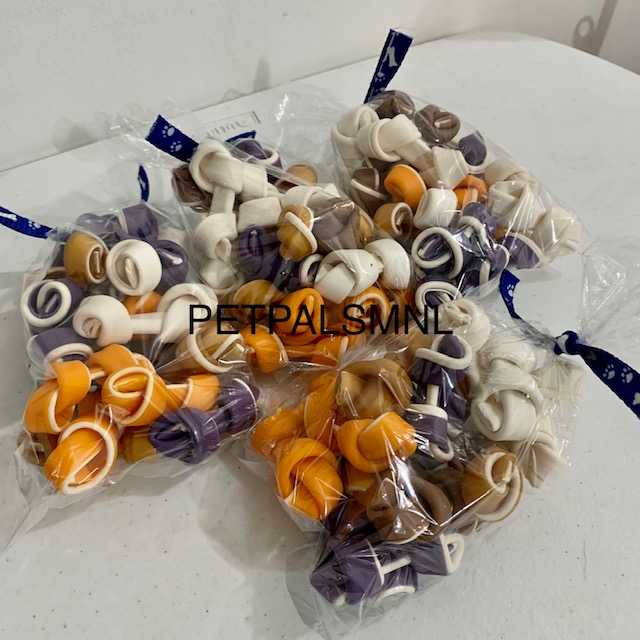 KNOTTED BONE SNACKS TREATS for Dogs Assorted Flavors 2.5inches Good for