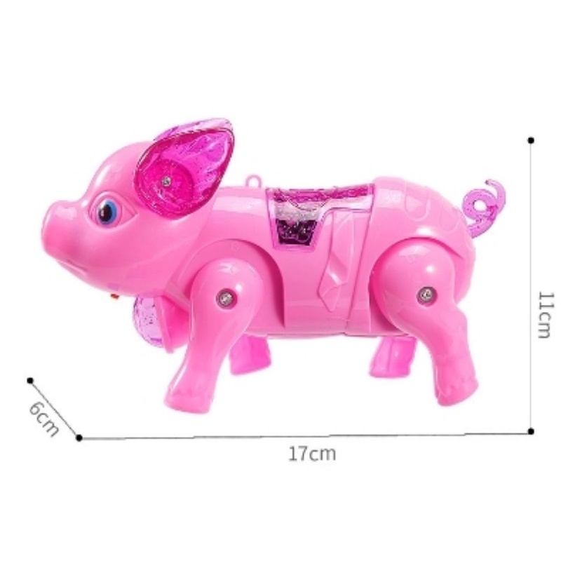 Electric lead string light pig toy with string walk pig can run can