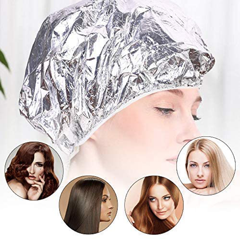 Nón trùm đầu bằng giấy bạc chống nhiệt chuyên dụng cho salon làm tóc - INTL