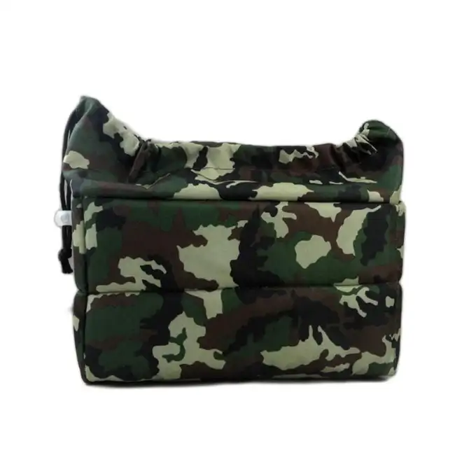 Camouflage Drawstring Shockproof Camera Bag Inner Case Partition Padded Insert Camera Pouch Bag