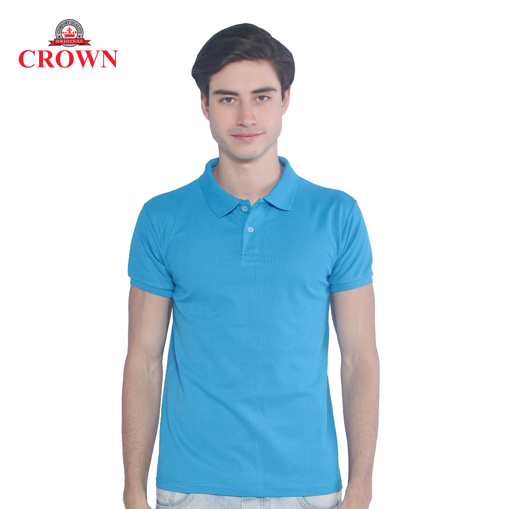 aqua blue polo t shirt