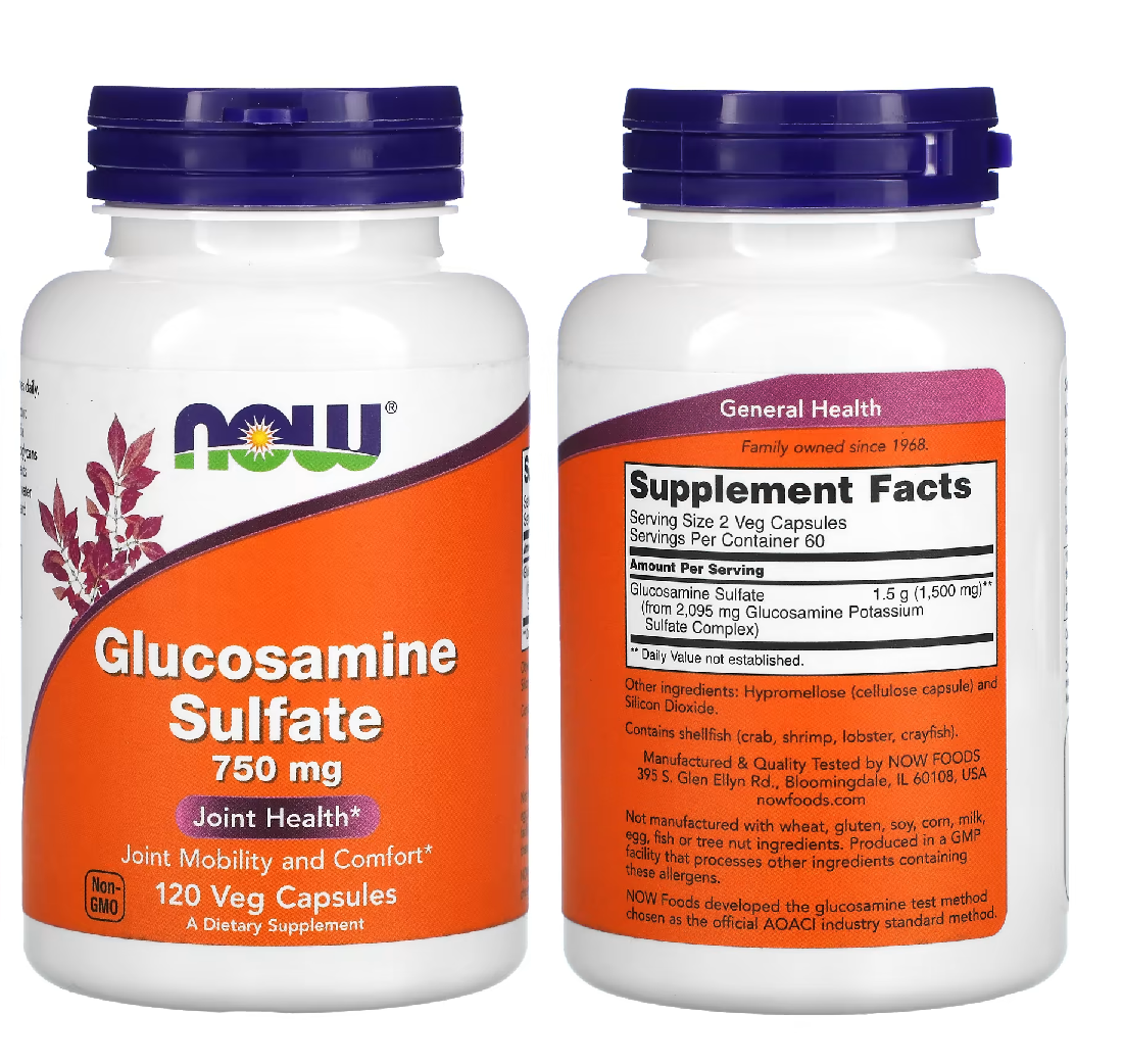 NOW Foods, Glucosamine Sulfate, 750 mg, 120 OR 240 Veg Capsules Lazada PH