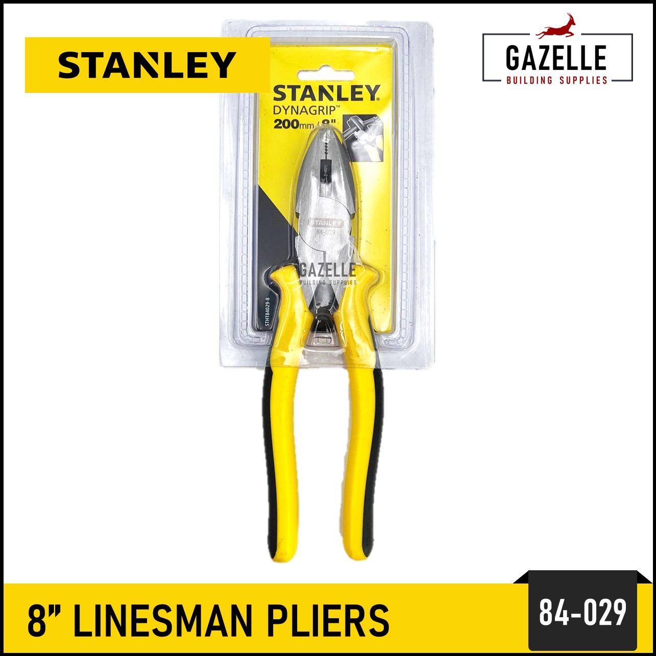 Stanley Heavy Duty Linesman Combination Pliers Maxgrip 7" / 8" 84035