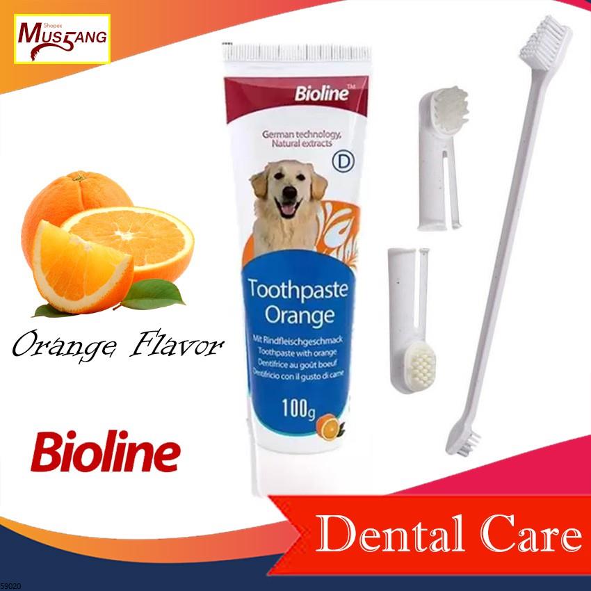 Bioline Dental Care Set with Orange Flavor 100g Complete Dental Care