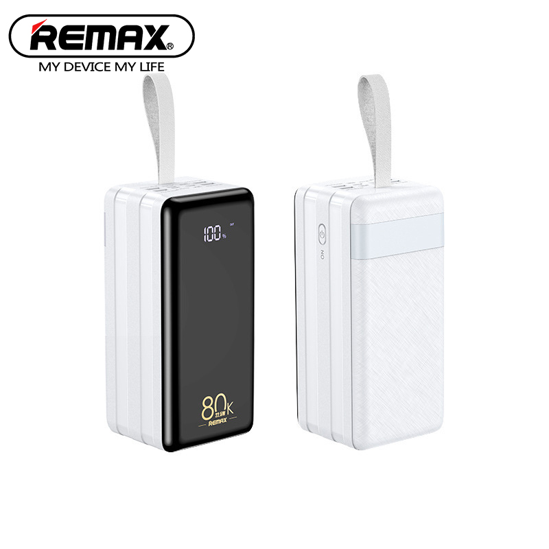 Remax 80000mAh Power Bank 22.5W PD QC 5 Output Ports Large Capacity LED ...