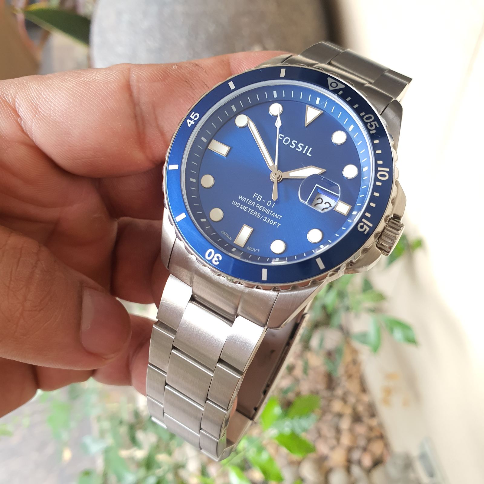 Fossil FS5669 FB01 Three-Hand Date 