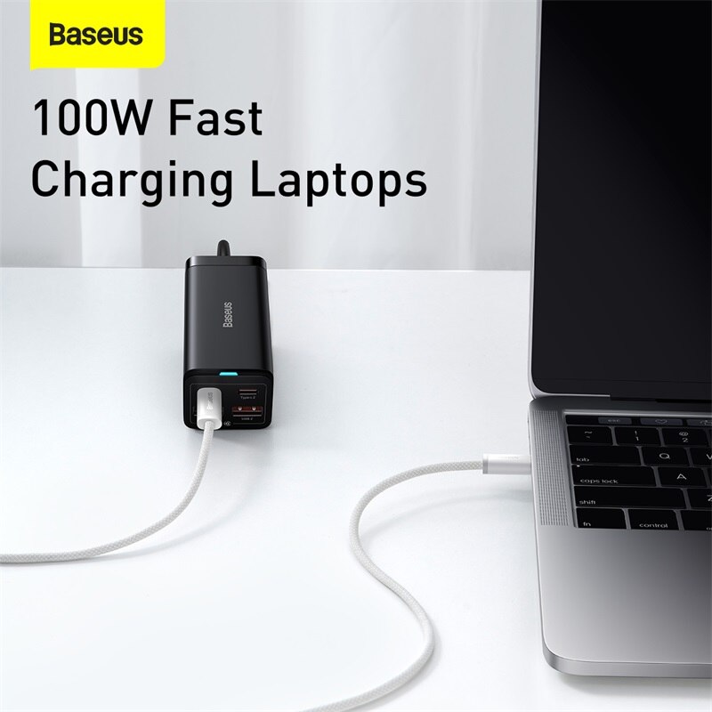 Baseus Cáp USB C 100W Cáp USB C Sang USB Type C Cho Macbook Pro Ipad PD Dây Sạc Nhanh Cáp Type-C Cho Xiaomi Huawei