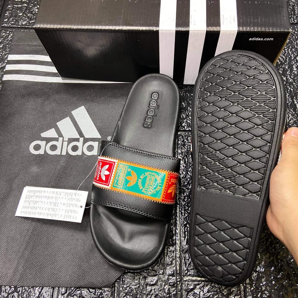 adidas slippers gray