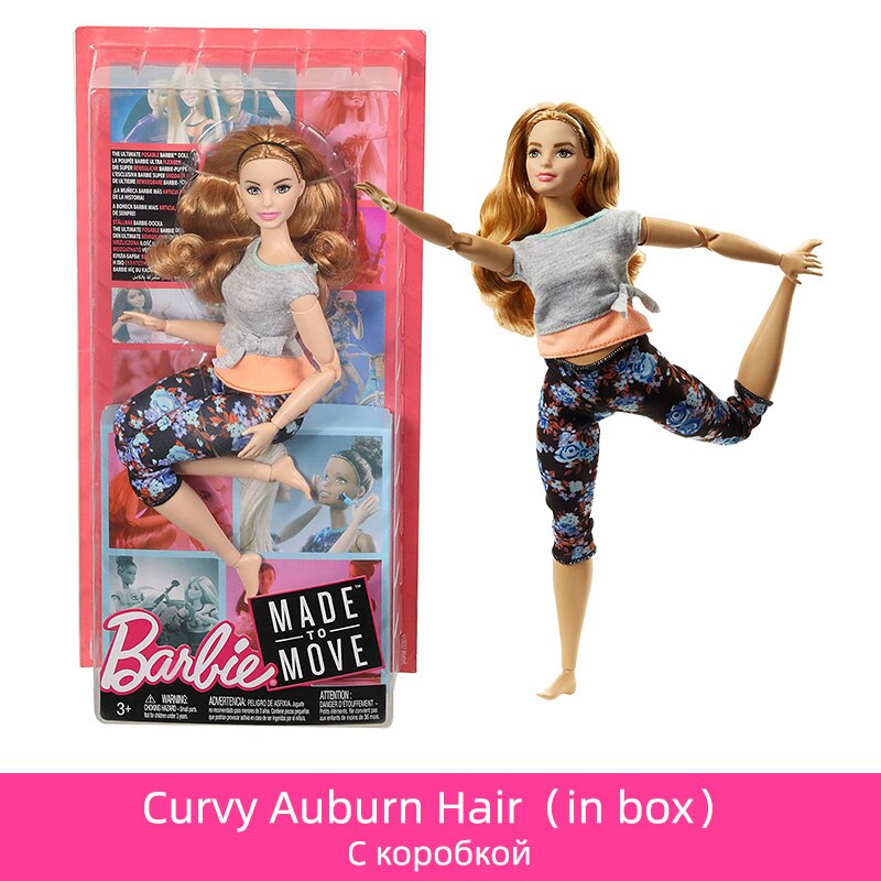 100% original Barbie Made To Move 22 Joints Yoga Dolls for Girl