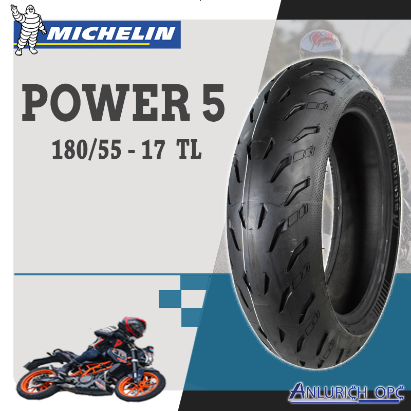 MICHELIN MOTORCYCLE TYRE POWER 5 180/5517 TL Lazada PH