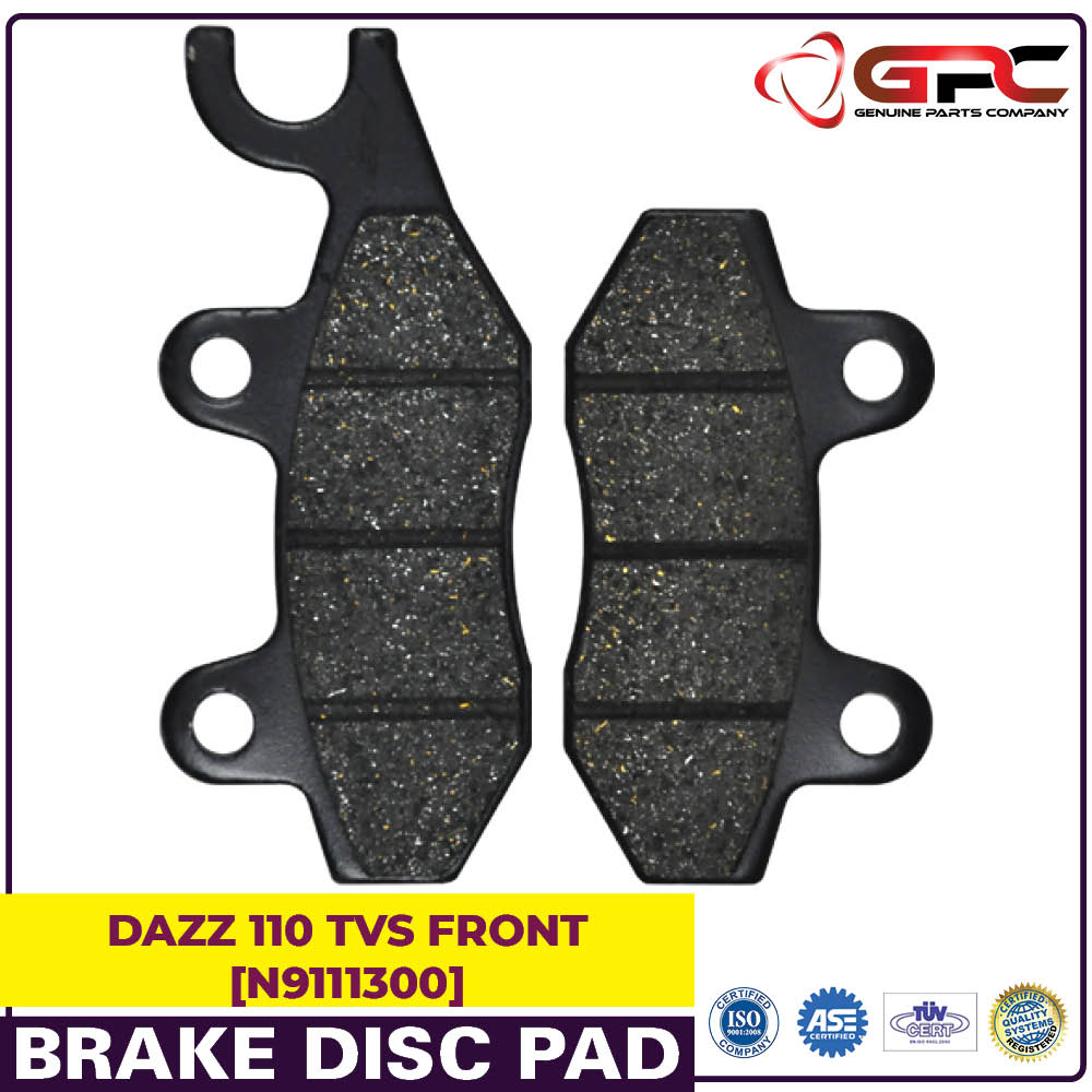 GPC TVS Dazz 110 Front Brake Disc Pad Set [N9111300] | Lazada PH