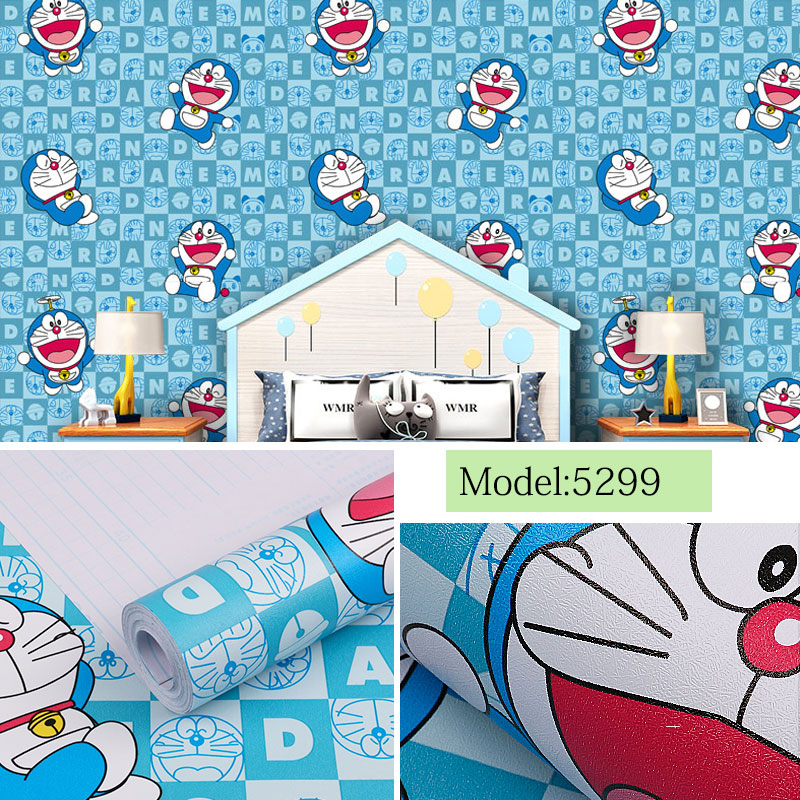 Doraemon design wall decor for kids bedroom stickers bedroom 10 meters by  45cm wallpaper waterproof stickers | Lazada PH