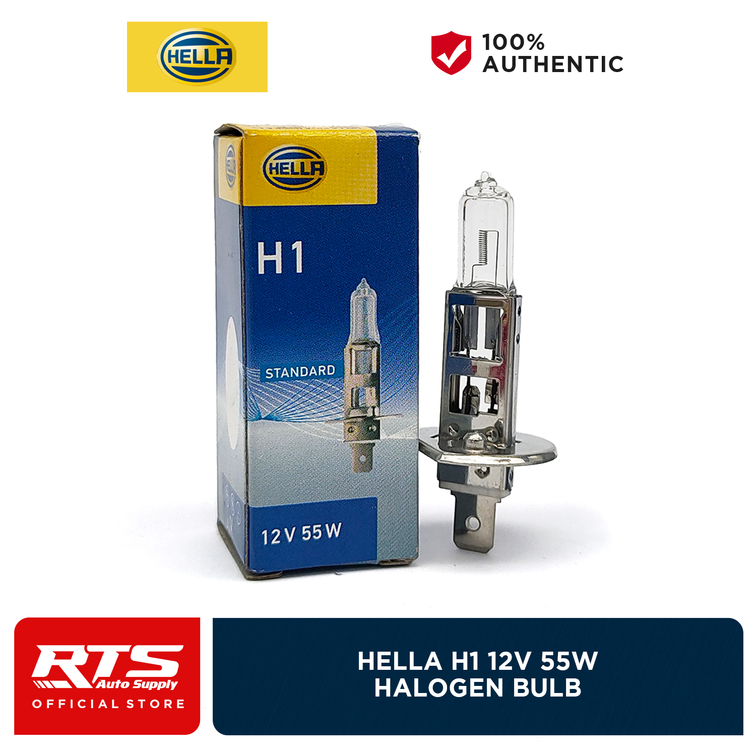 Hella Standard H1 12v 55w P14.5s Halogen Headlight / Foglight Bulb 1Pc
