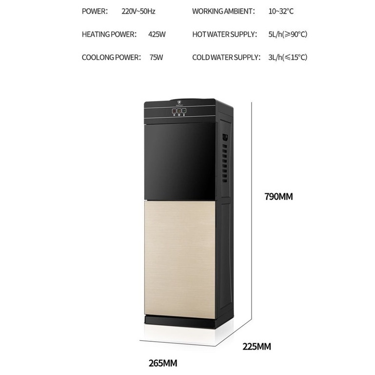Kaisa Villa Water Dispenser Hot And Cold Water Dispenser Bottom Load Desktop Dispenser Water 