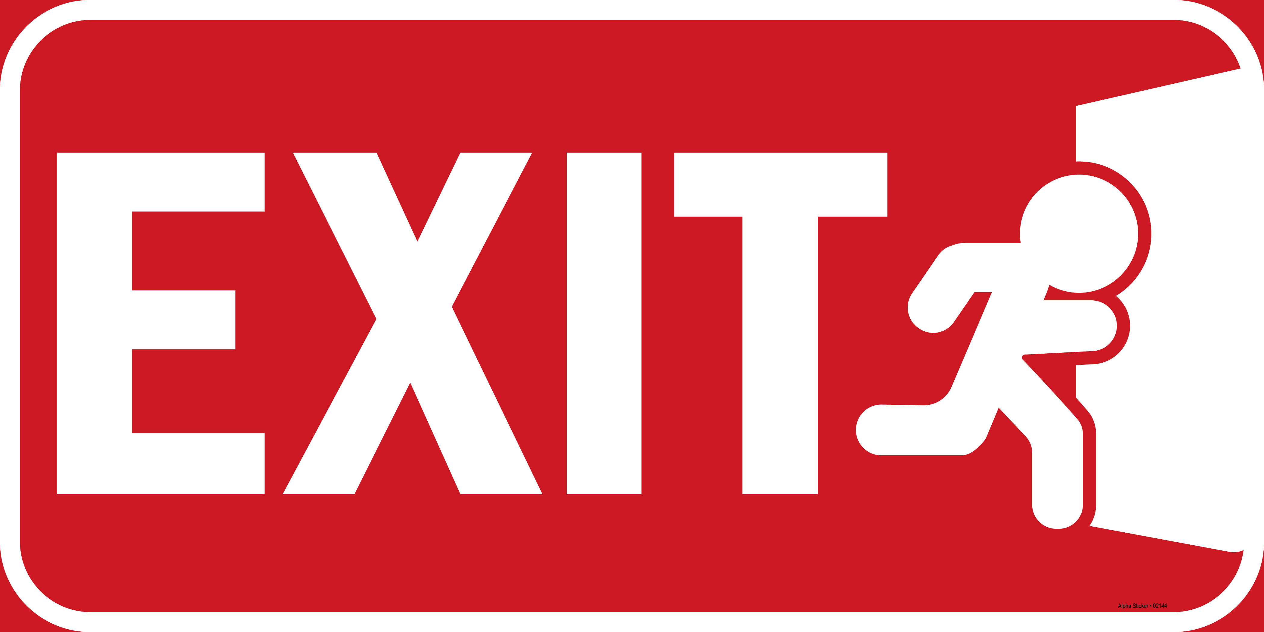 Emergency Exit Sign Fire Exit Vinyl Sticker Size 16"W x 7"H Lazada PH