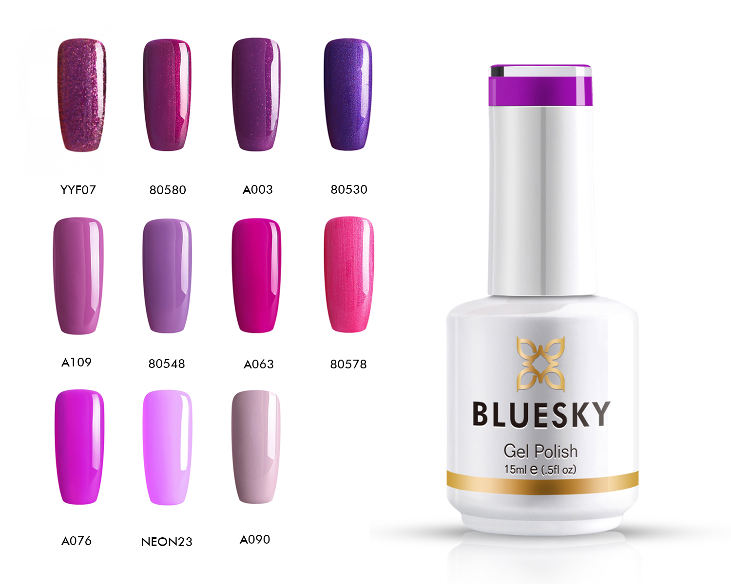 Bluesky Gel Polish Purple Colors 15ml Long Colors with Different Variant CHAT FIRST FOR STOCK CONIFRMATION | Lazada PH