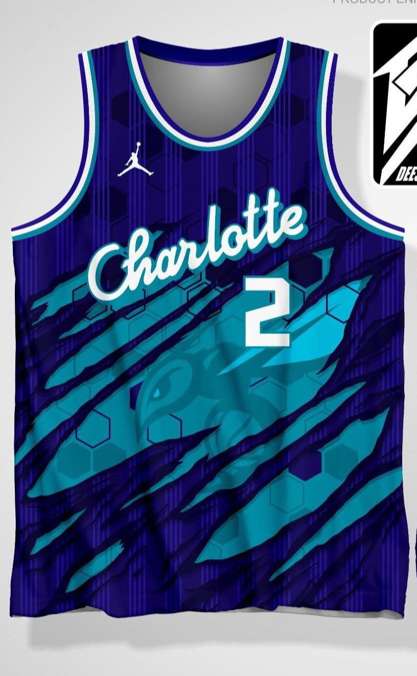 CHARLOTTE HORNETS X HG CONCEPT JERSEY BASKETBALL JERSEY FREE CUSTOMIZE OF  NAME AND NUMBER