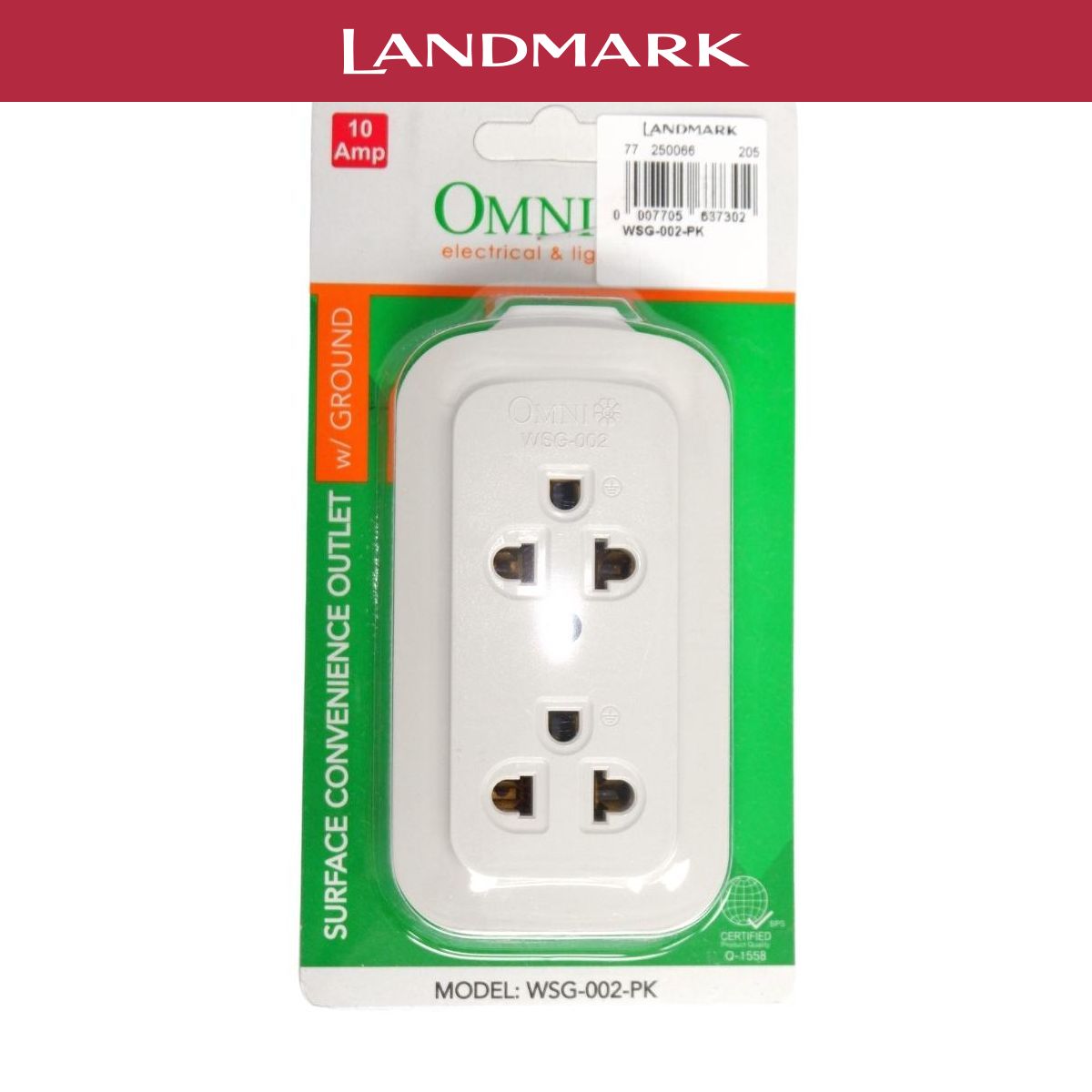 Omni Surface Convenience Outlet With Ground 2Gang In Blister Pack Lazada PH