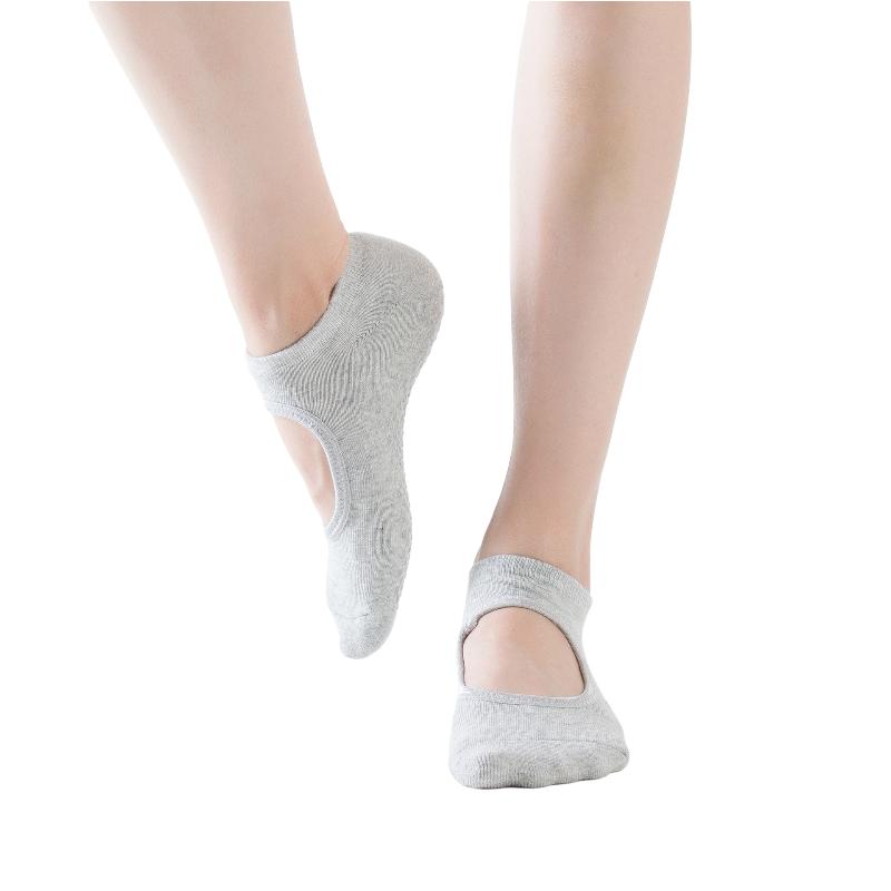 4 Pair Yoga Socks Non Slip Pilates Socks with Grips Women Barre Ballet Socks  Elastic Cotton Anti-Skid Ankle Socks for Fitness Gym Dance Barefoot Workout