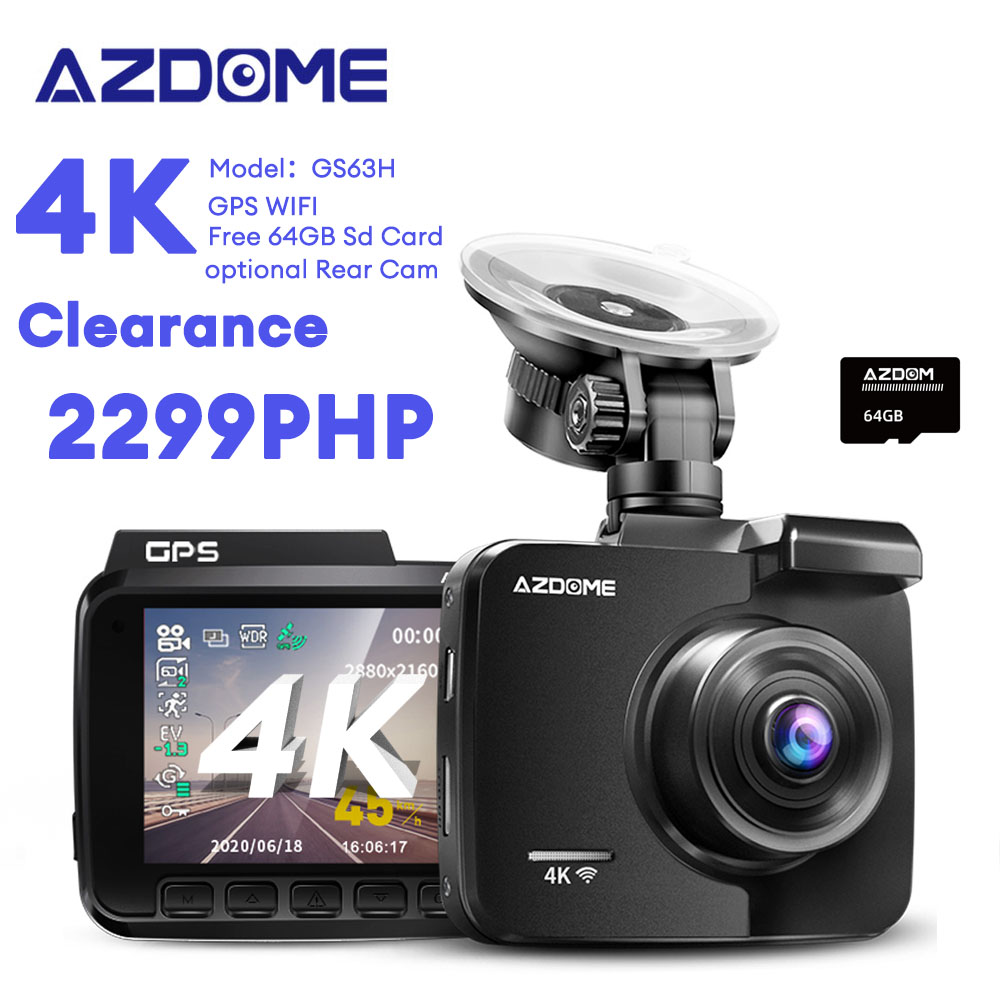 AZDOME GS63H 4K Car Dash Camera with WiFi APP Control GPS Night