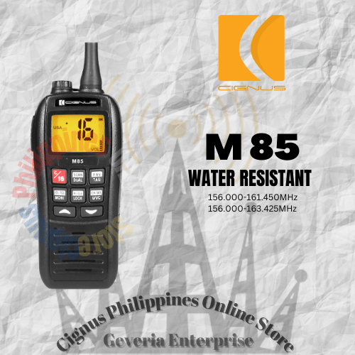 CPOS Cignus M85 Marine Band VHF 5 Watts Portable Handheld Radio IP67