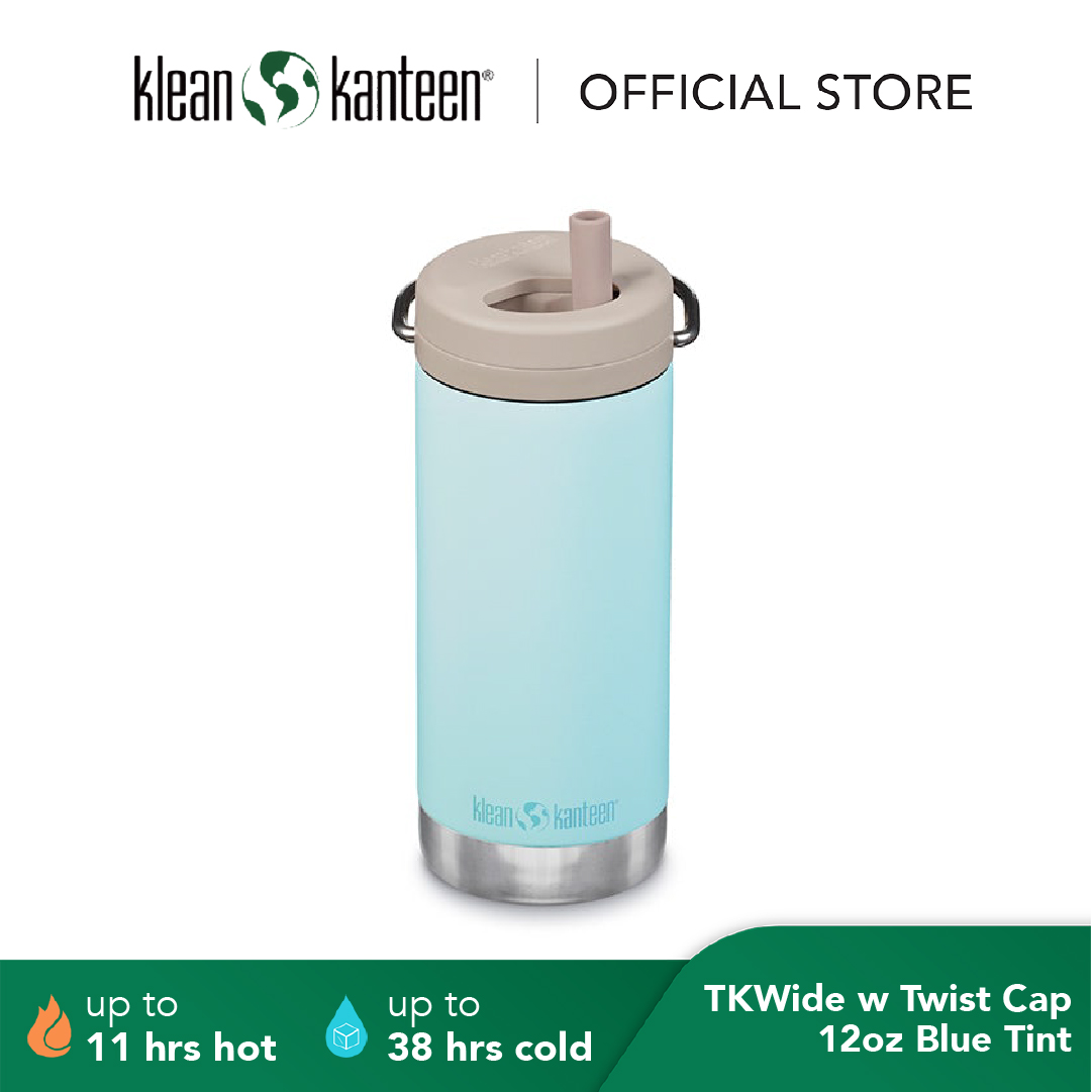 Klean Kanteen Blue Tint TKWide with Twist Cap - 12 oz