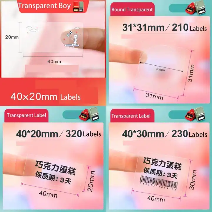 transparent thermal labels