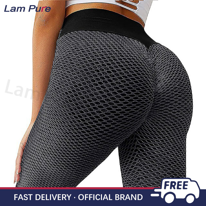 Lam Pure Women Fashion Pants Yoga Exericse High Waist Trousers