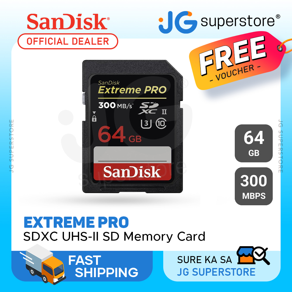 SanDisk Extreme PRO 64 GB Class 3/UHS-II (U3) V90 SDXC