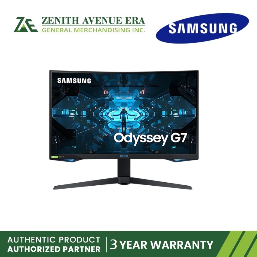 Samsung Monitor LC27G75TQSEXXP Odyssey G7 27" Inch 240hz Curved Monitor HDMI DP USB Black