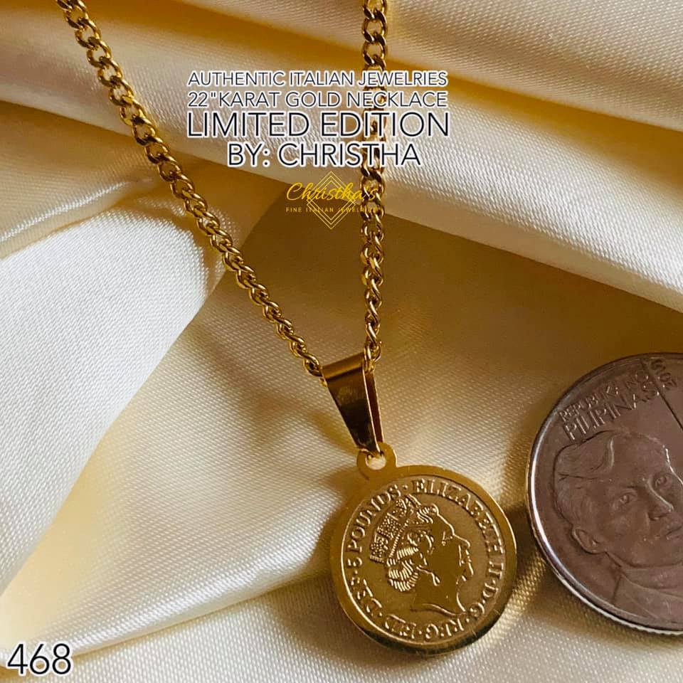 Coin Charm Pendant Women's Necklace 