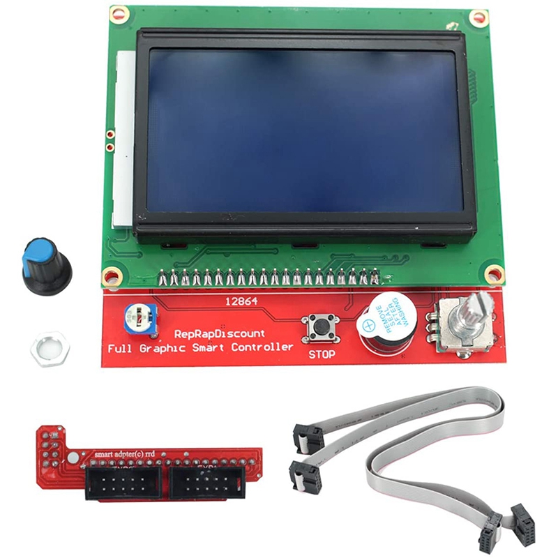 Lcd 12864 Version Graphic Smart Display Controller Module Board With Adapter And Cable 6914