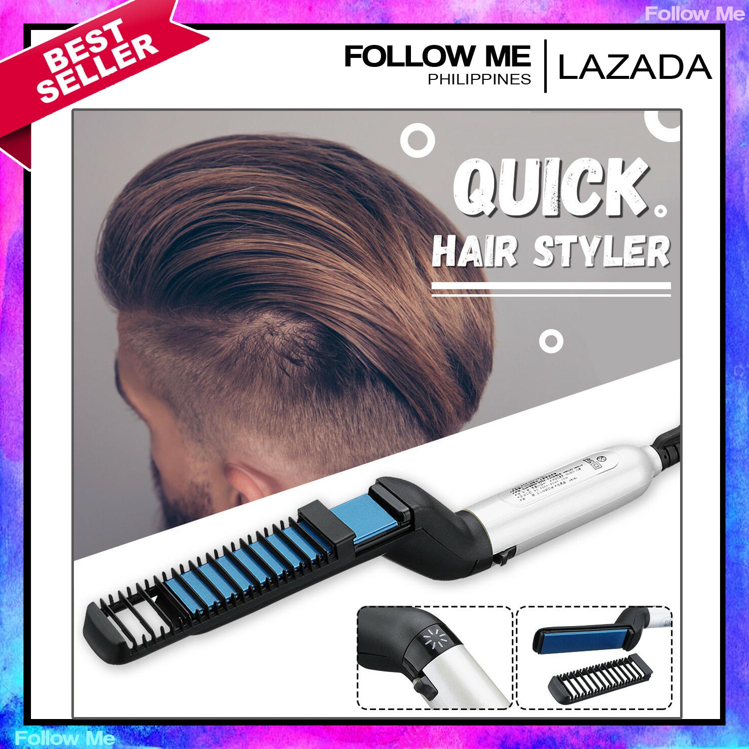 Electric Quick Hair and Beard Straightener Styler Comb for Men | Lazada PH