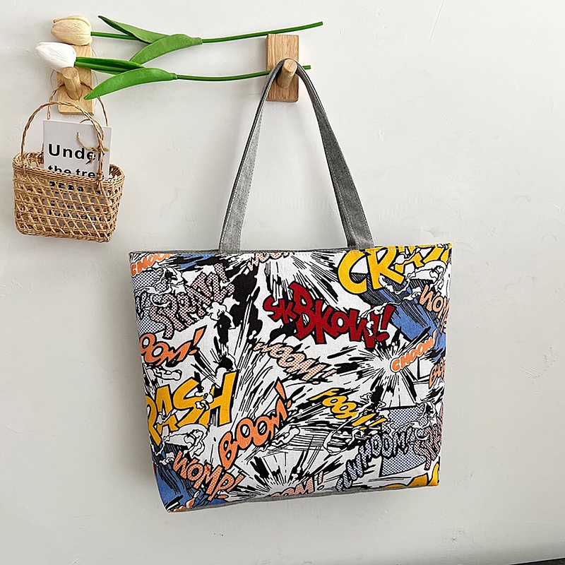 W&L Korean New Fashion Canvas Tote Bag Design Shoulder Bags Simple With ...
