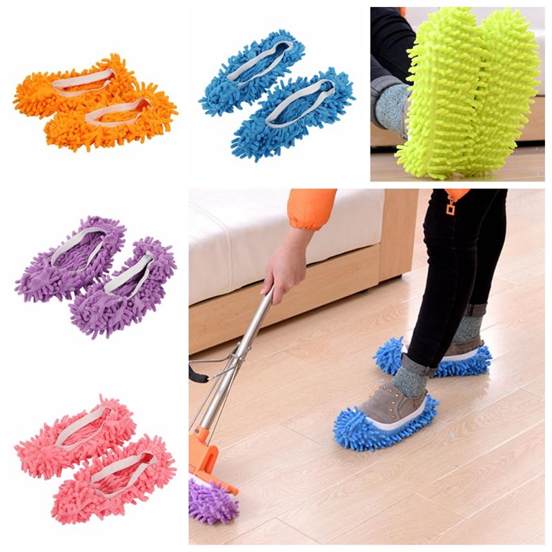 1 pair Multi-Function Dust Duster Mop Slippers Shoes Cover Washable  Reusable Microfiber Foot Socks Floor Cleaning Tools Shoe Cover | Lazada PH