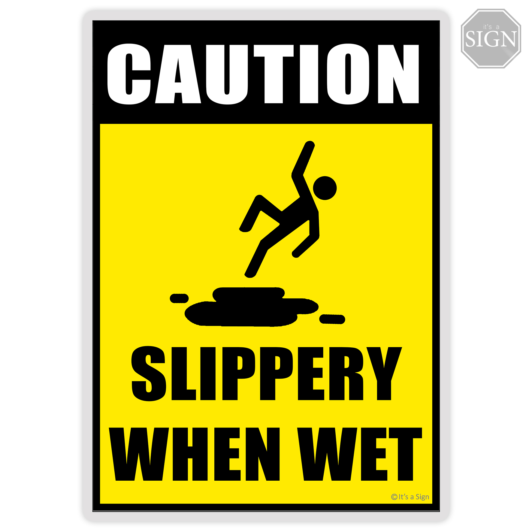 Slippery When Wet Laminated Signage A4 Size Lazada Ph